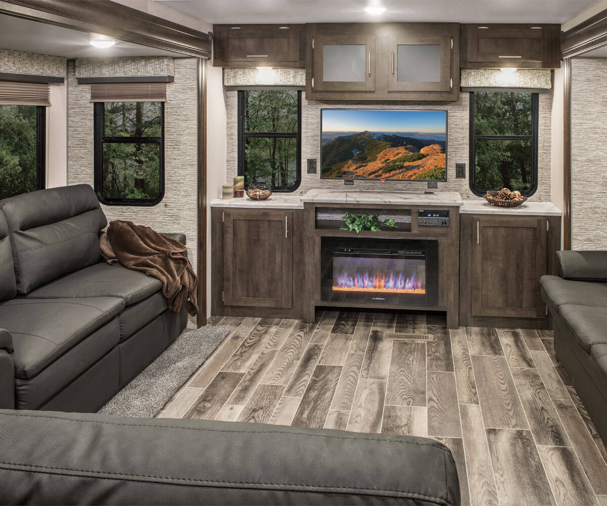 front living room travel trailers