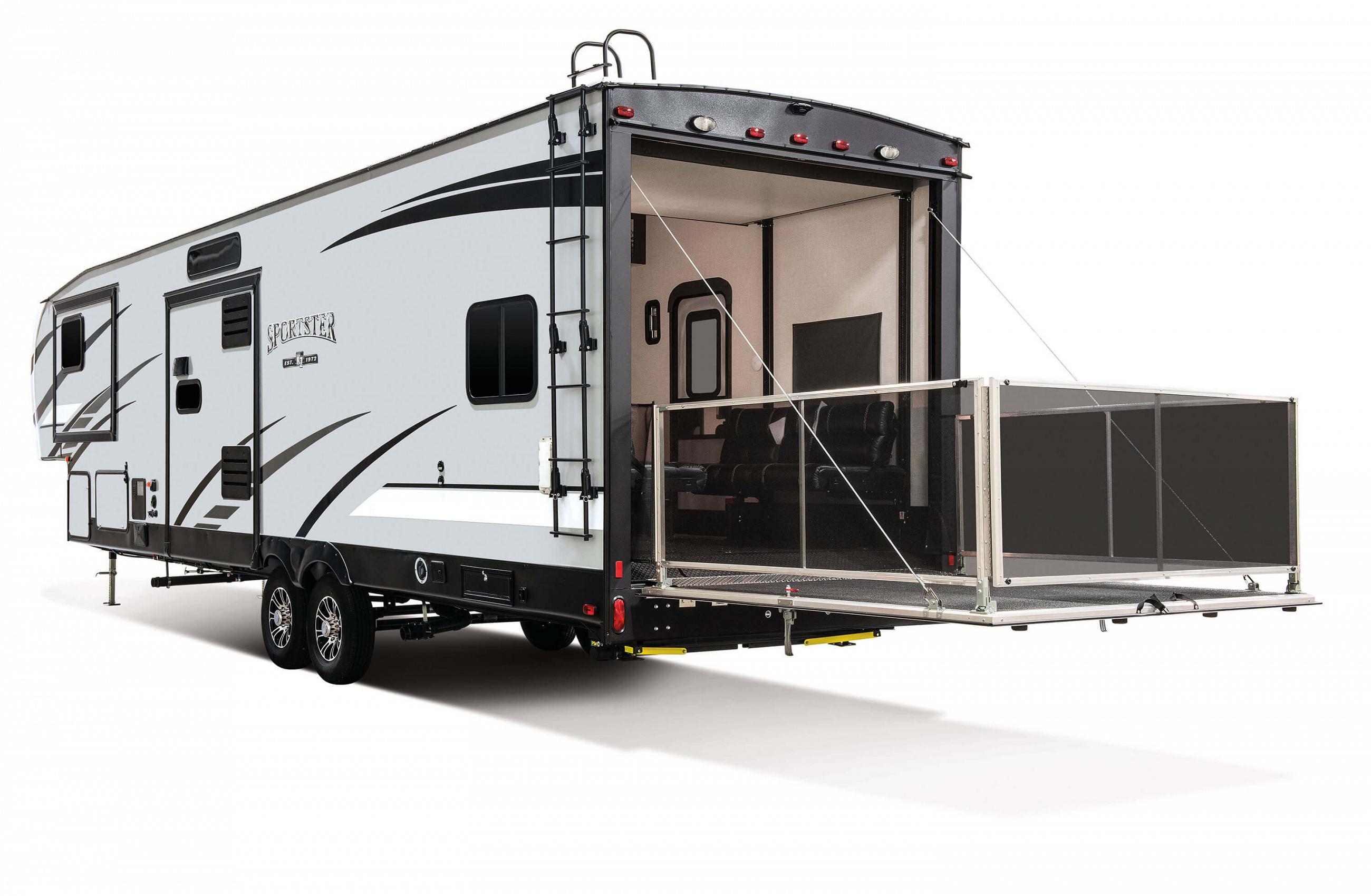 2020 KZ RV Sportster 343TH11 Fifth Wheel Toy Hauler Exterior Patio Large 