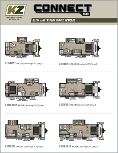 2024 KZ RV Connect SE Lightweight Travel Trailers Floorplan Flyer