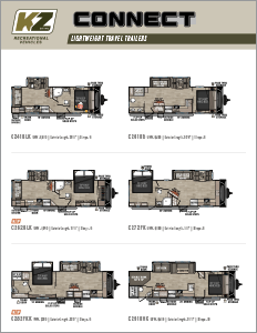 2024 KZ RV Connect Lightweight Travel Trailers Floorplan Flyer