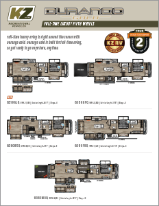 2024 KZ RV Durango Gold Full Time Luxury Fifth Wheels Floorplan Flyer