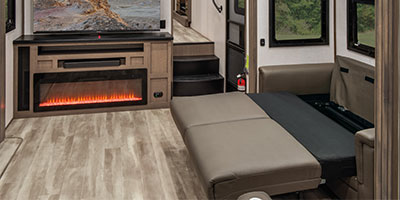 2024 KZ RV Durango Gold G391RKF Fifth Wheel Sofa Right Open