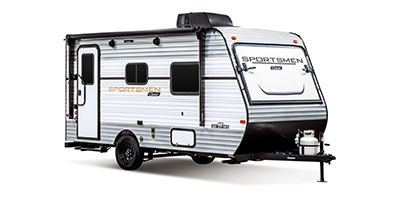 2024 KZ RV Sportsmen Classic 160RBT Travel Trailer Exterior Front 3-4 Door Side