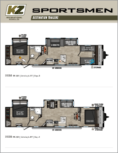 2024 KZ RV Sportsmen Destination Travel Trailers Floorplan Flyer