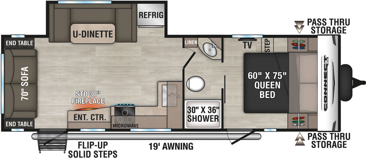 2025 KZ RV Connect SE C251RLSE Travel Trailer Floorplan