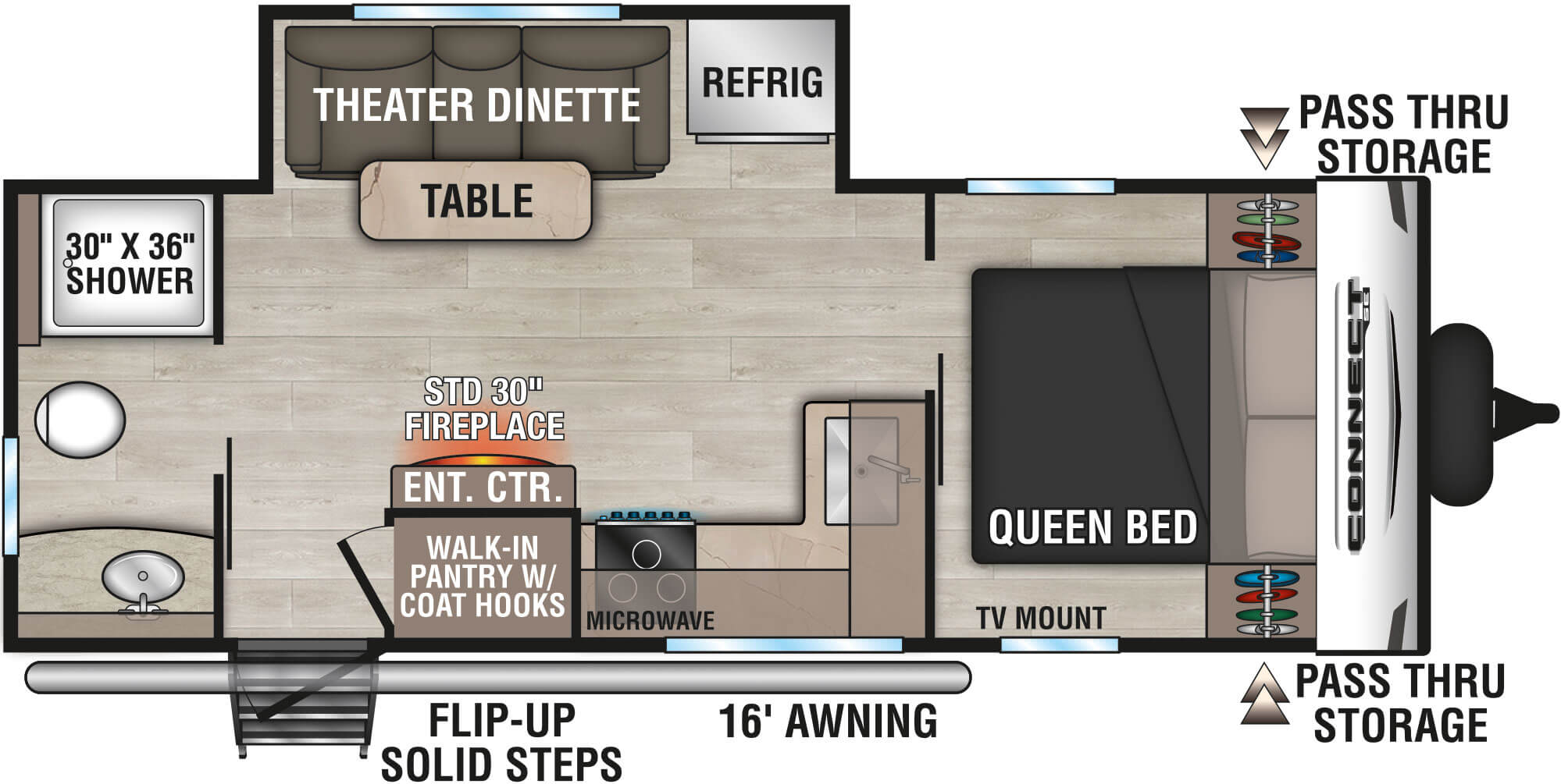 2025 KZ RV Connect SE C221RBSE Travel Trailer Floorplan