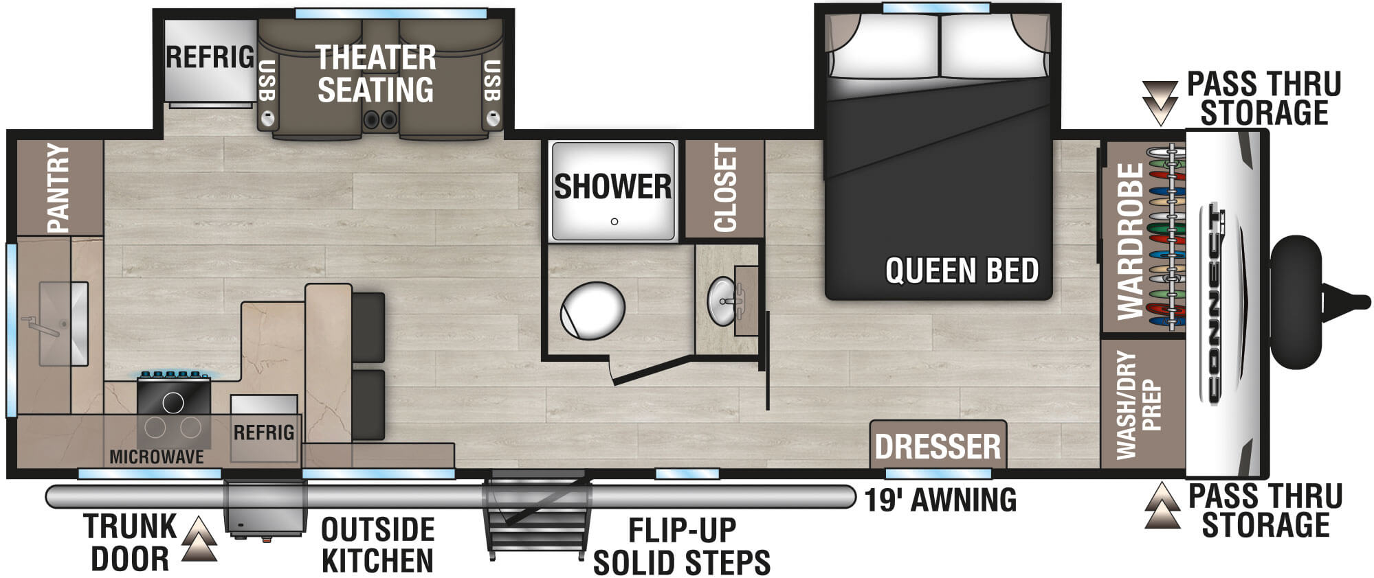 2025 KZ RV Connect SE C272RKSE Travel Trailer Floorplan