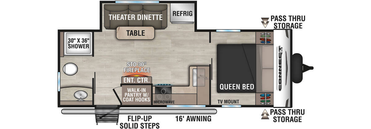 2024 KZ RV Connect SE C221RBSE Travel Trailer Floorplan