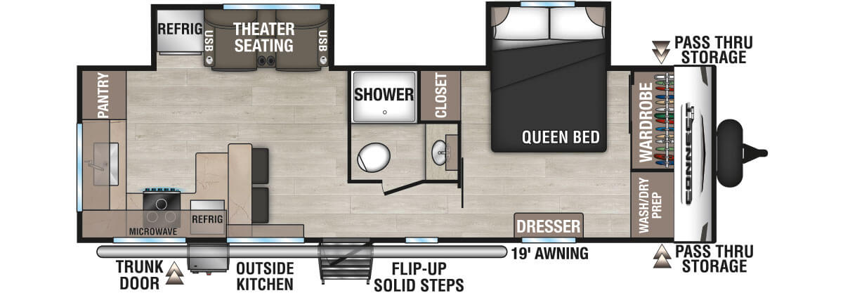 2024 KZ RV Connect SE C272RKSE Travel Trailer Floorplan