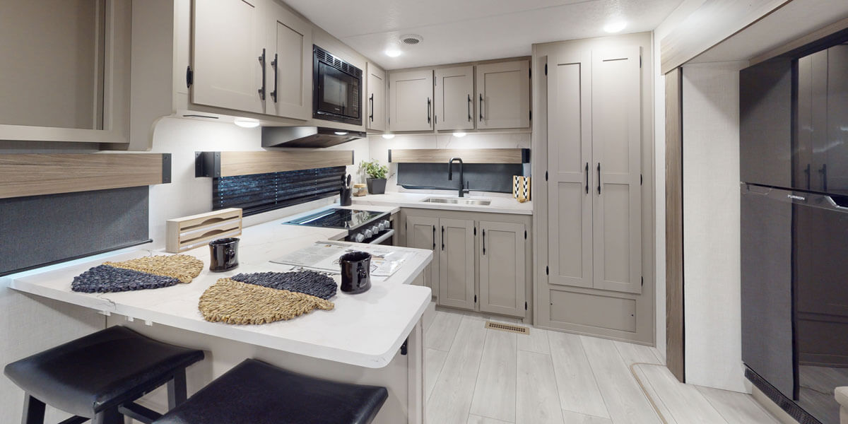 2025 KZ RV Connect SE C272RKSE Travel Trailer Kitchen Cabinets