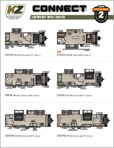 2025 KZ RV Connect Lightweight Travel Trailers Flyer