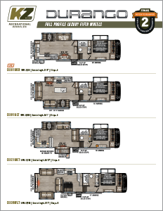 2025 KZ RV Durango Full Profile Luxury Fifth Wheels Floorplan Flyer