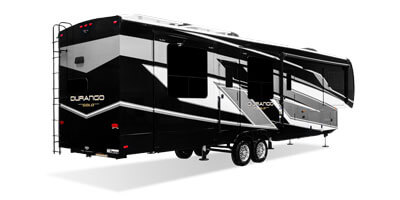 2025 KZ RV Durango Gold Fifth Wheel Black Pearl Full Body Exterior Paint Option Rear Quarter