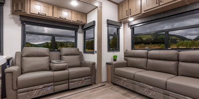 2025 KZ RV Durango Gold G366FBQ Fifth Wheel Living Room Furniture