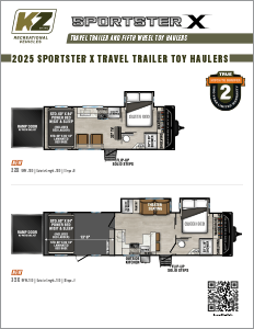 2025 KZ RV Sportster X Travel Trailer and Fifth Wheel Toy Haulers Flyer